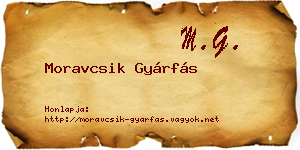 Moravcsik Gyárfás névjegykártya